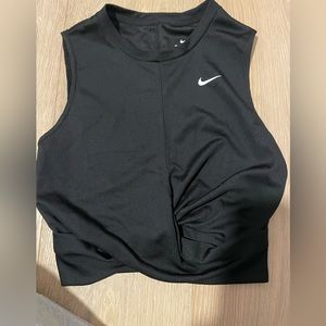 nike black dry fit tank top with cross in the middle size: small